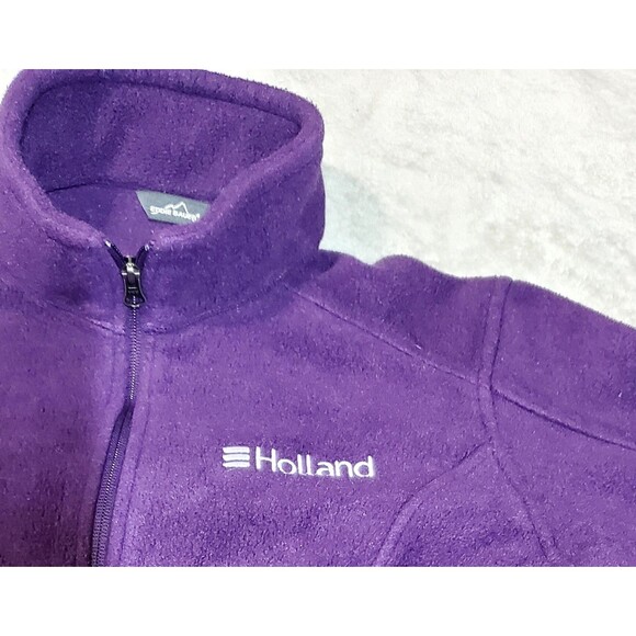 Eddie Bauer XL Purple Fleece Jacket – Full Zip, Pockets, Holland Embroidery - Picture 3 of 15